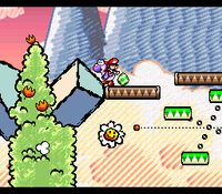 une photo d'Ã©cran de Super Mario World 2 - Yoshi s Island sur Nintendo Super Nes